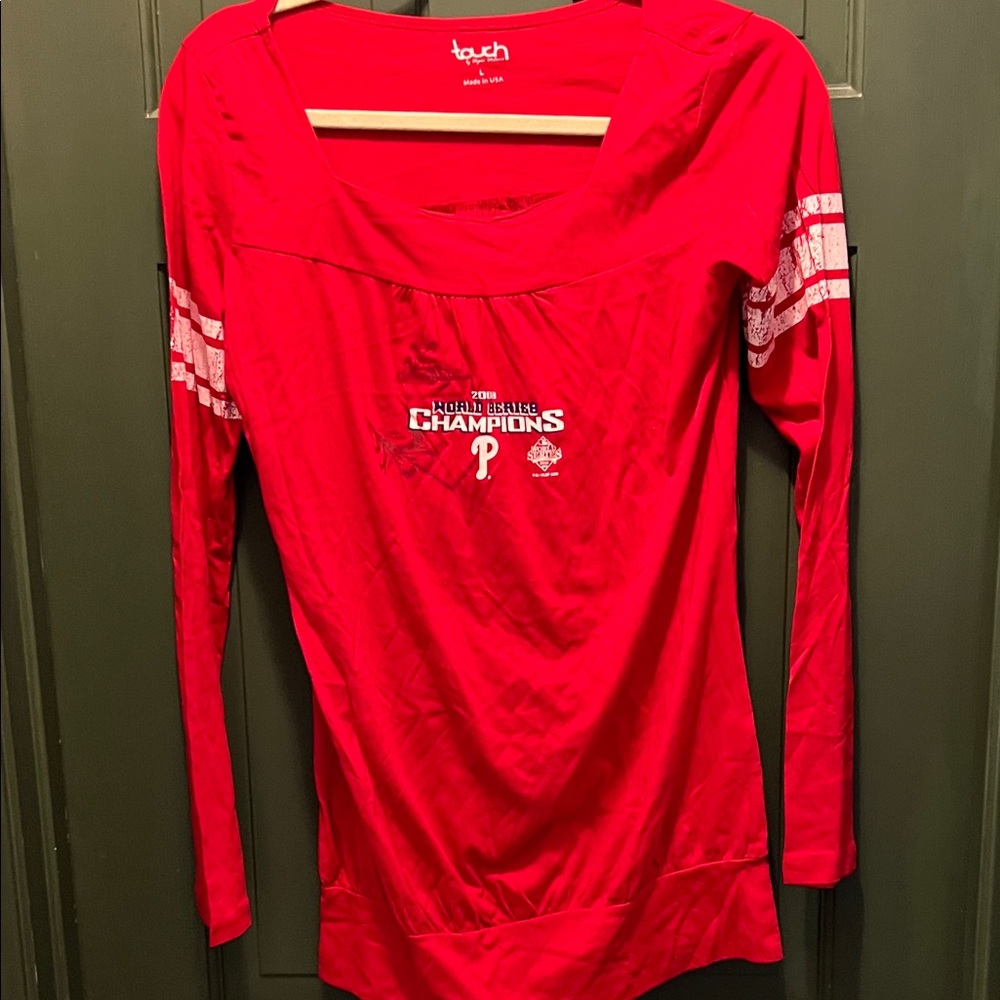 Touch by Alyssa Milano Red Champions Long Sleeve Top
